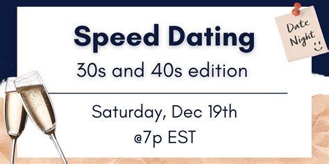 speed dating 30-40